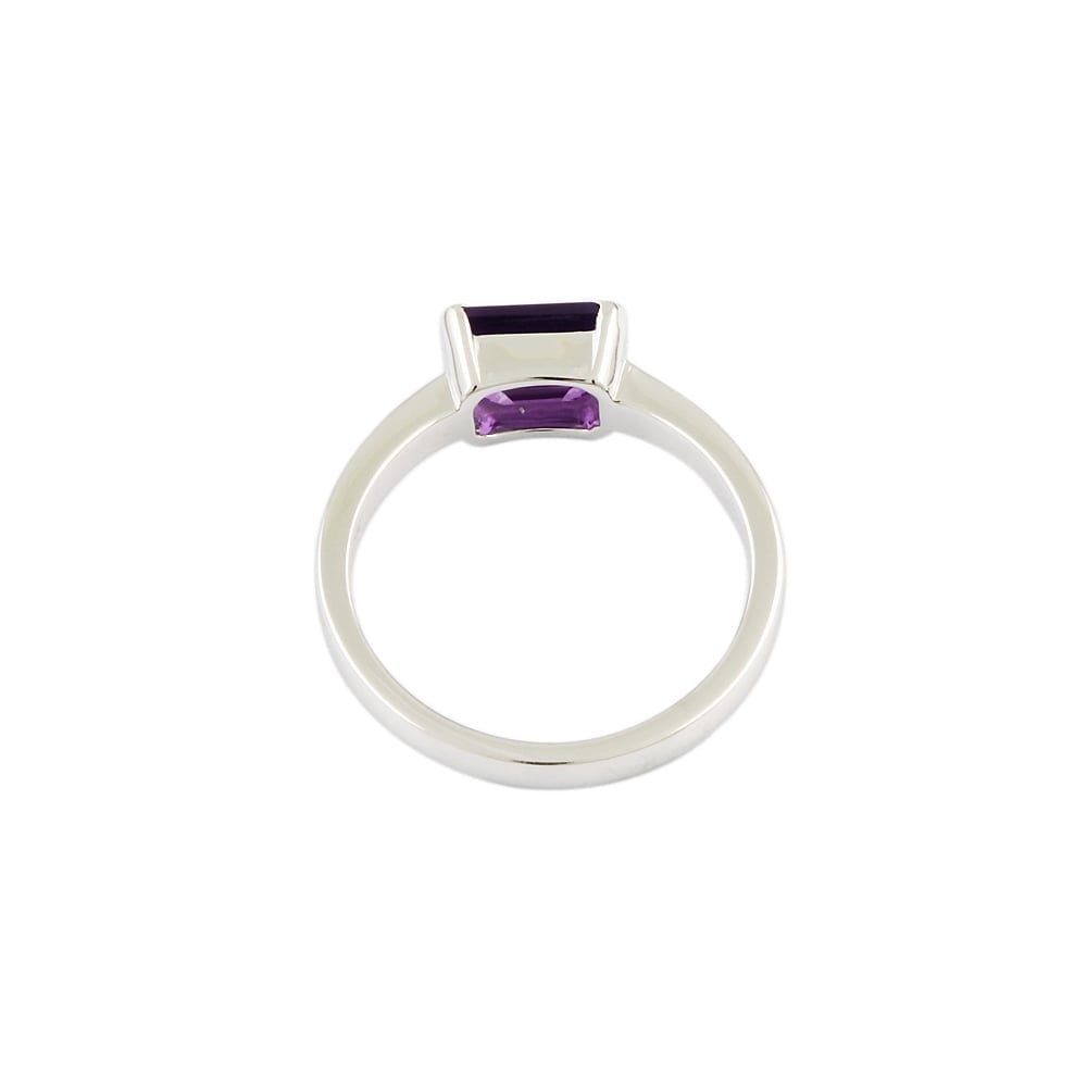 9ct White Gold Amethyst Dress Ring 1.16ct
