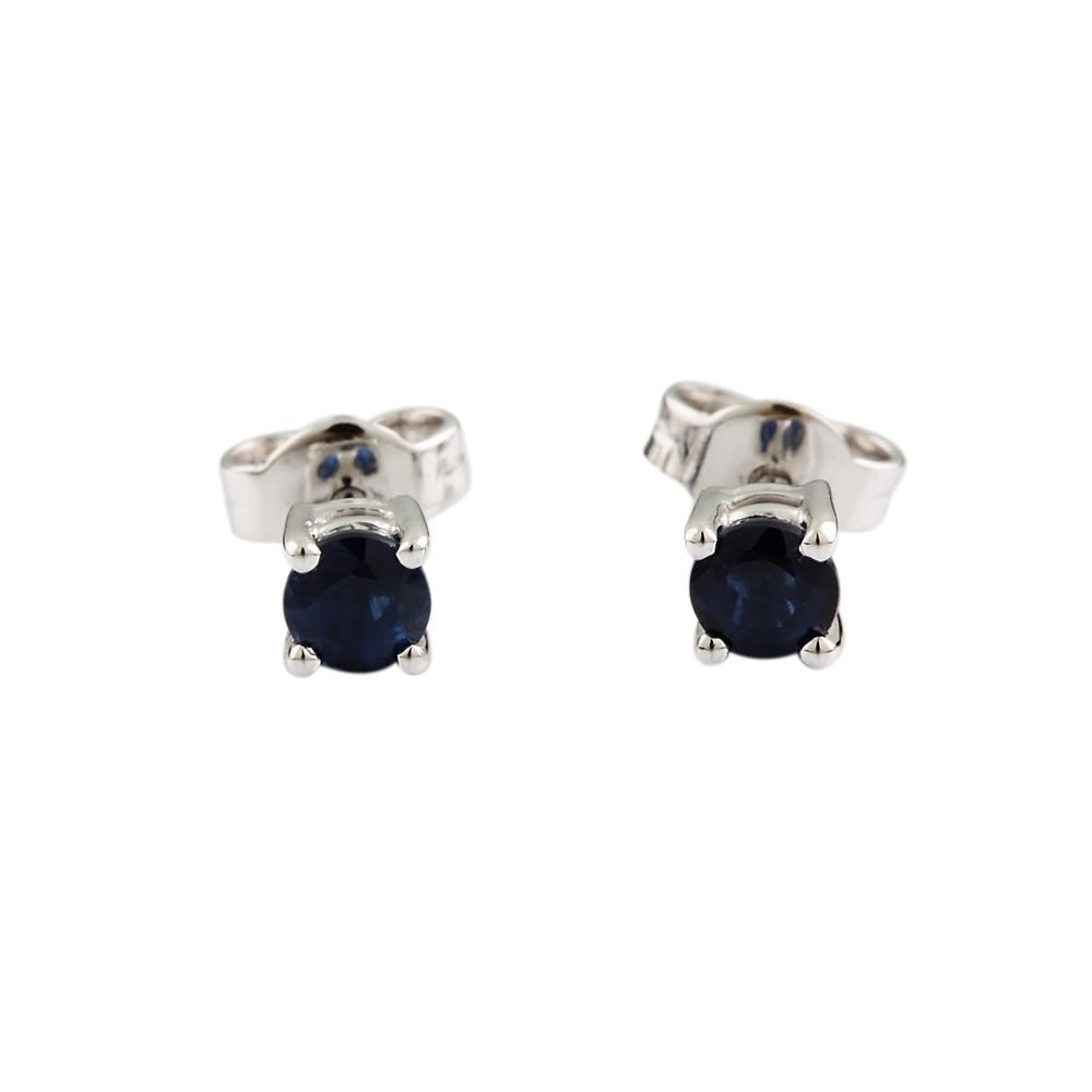 9ct White Gold Blue Sapphire 0.70ct Stud Earring