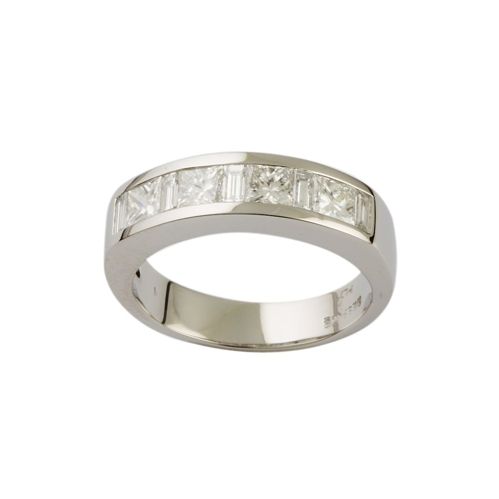 18ct White Gold Diamond Half Eternity Ring  1.05ct