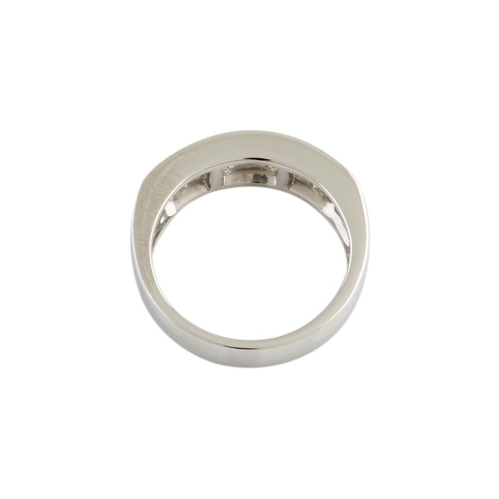 18ct White Gold Diamond Half Eternity Ring  1.05ct