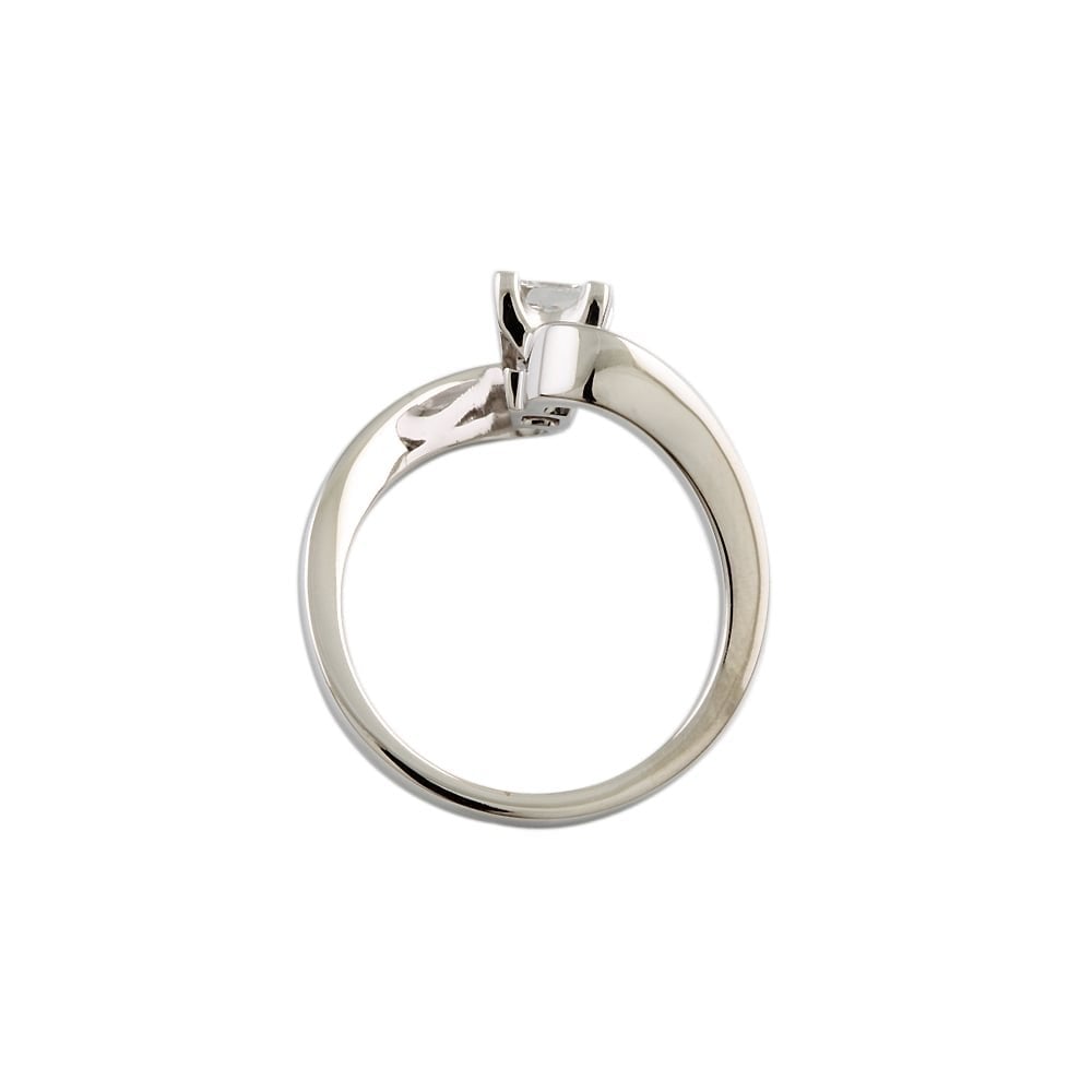 9ct White Gold Diamond Solitaire Ring 0.51ct