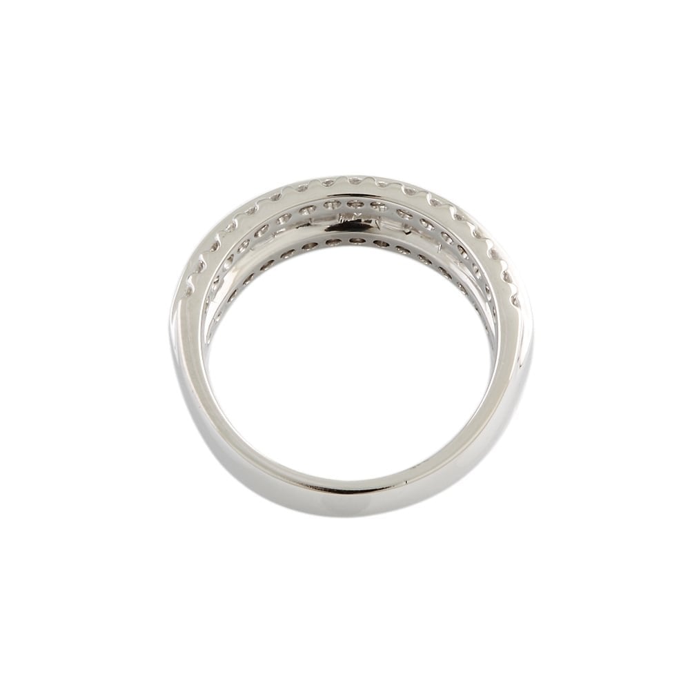 9ct White Gold Diamond Half Eternity Ring 1.04ct