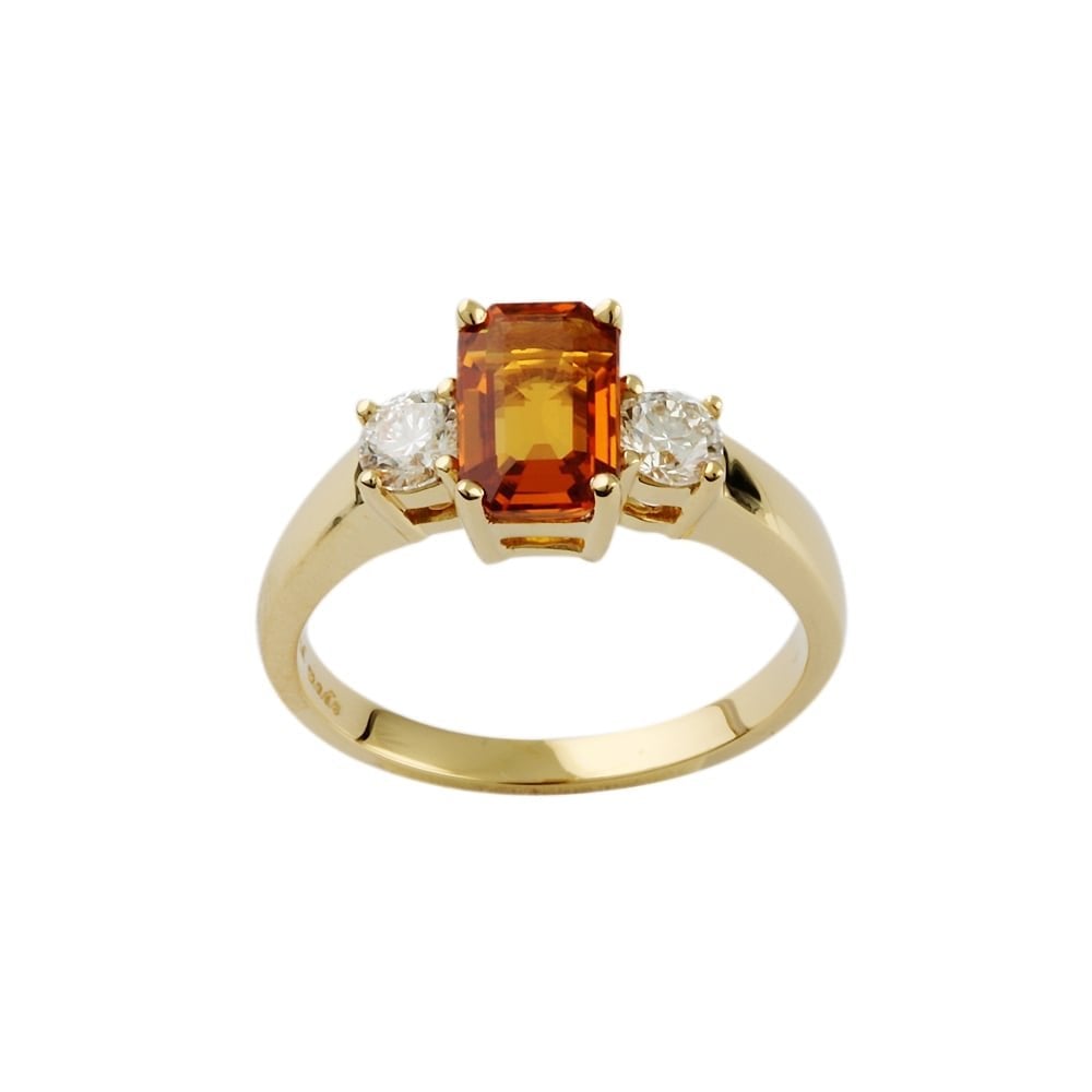9ct Yellow Gold Yellow Sapphire 1.88ct and Diamond 0.48ct