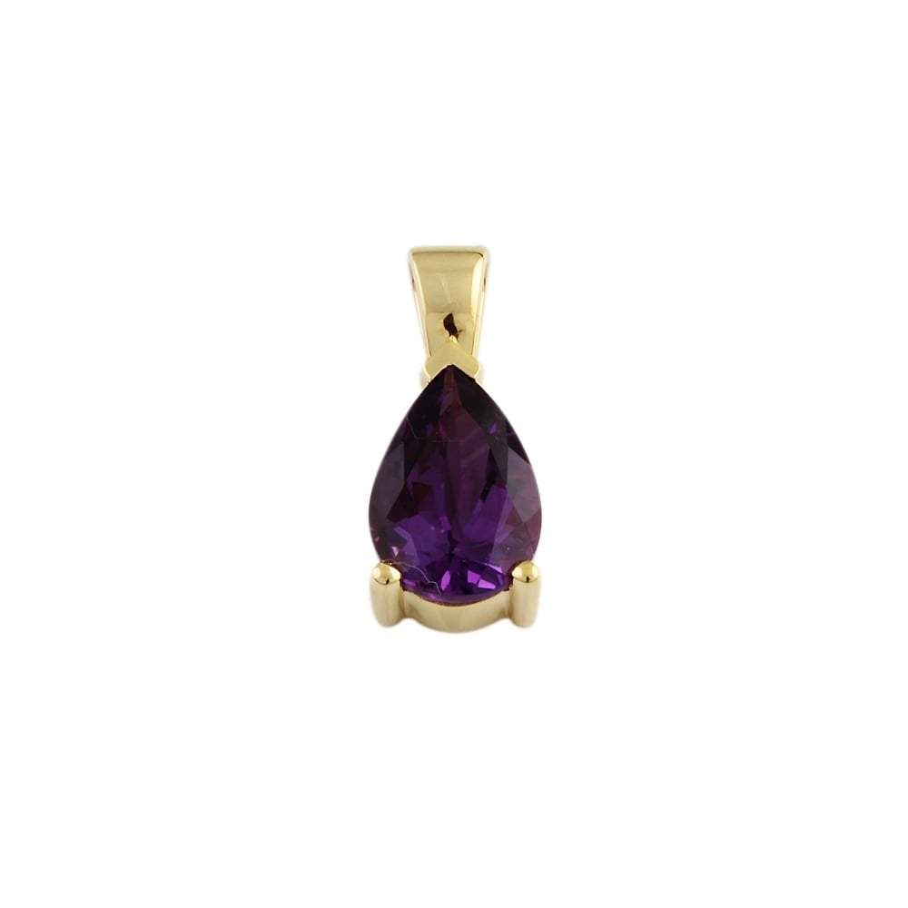9ct Yellow Gold Amethyst Fancy Pendant