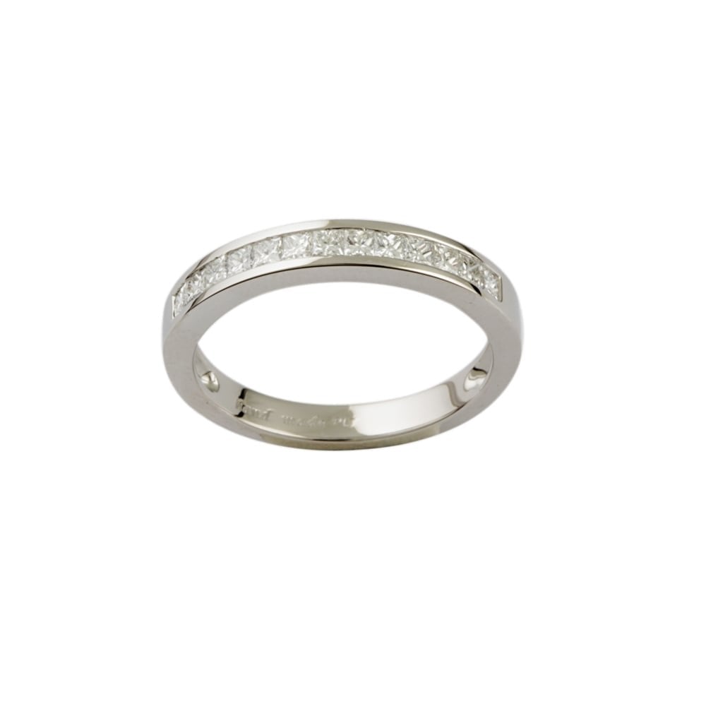 9ct White Gold Diamond Half Eternity Ring 0.50ct