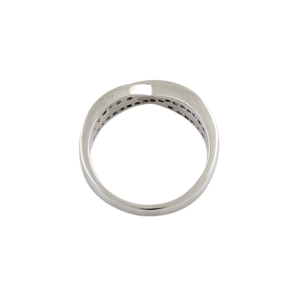 9ct White Gold Diamond Half Eternity Ring 0.86ct