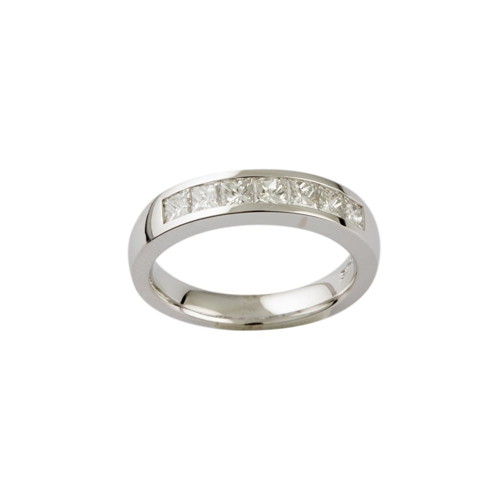 9ct White Gold Diamond Half Eternity Ring