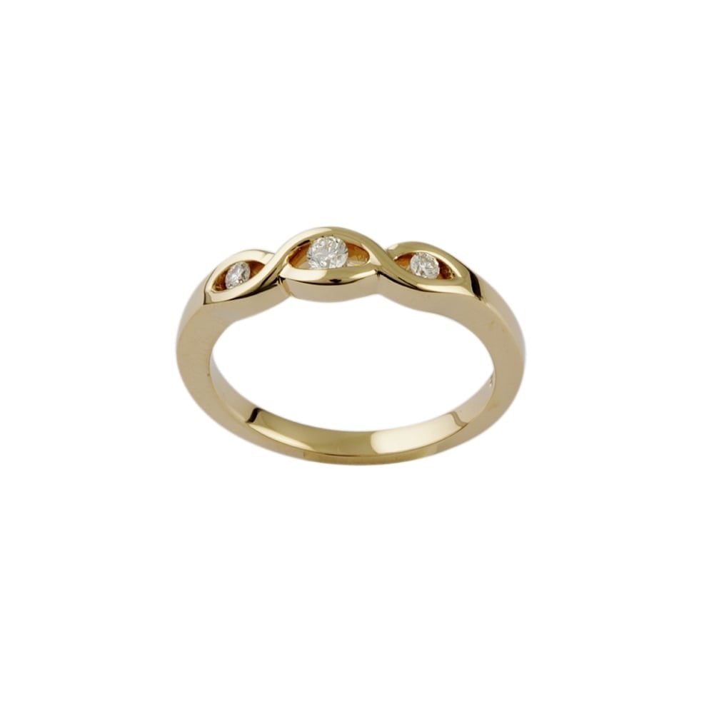 9ct Yellow Gold Diamond Dress Ring 0.13ct