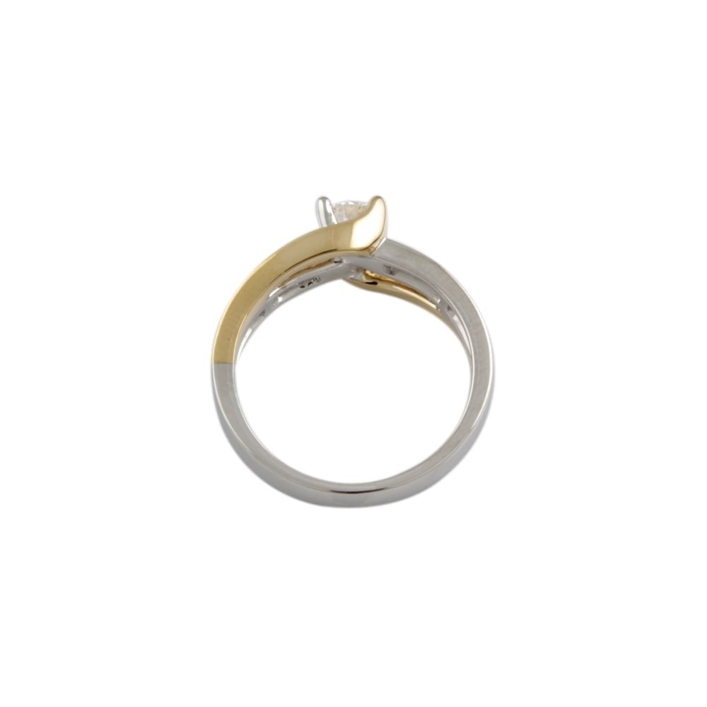 9ct Yellow and White Diamond Dress Ring