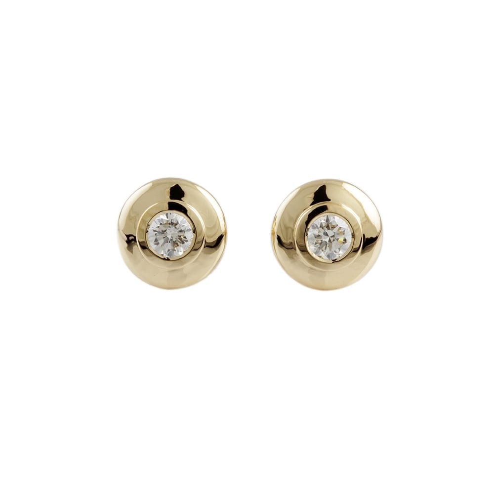 9ct Yellow Gold Diamond Stud Earring 0.49ct