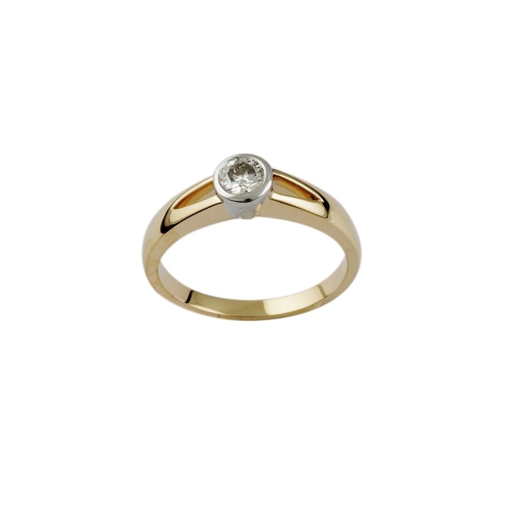9ct Yellow Gold Diamond Solitaire Ring 0.30ct