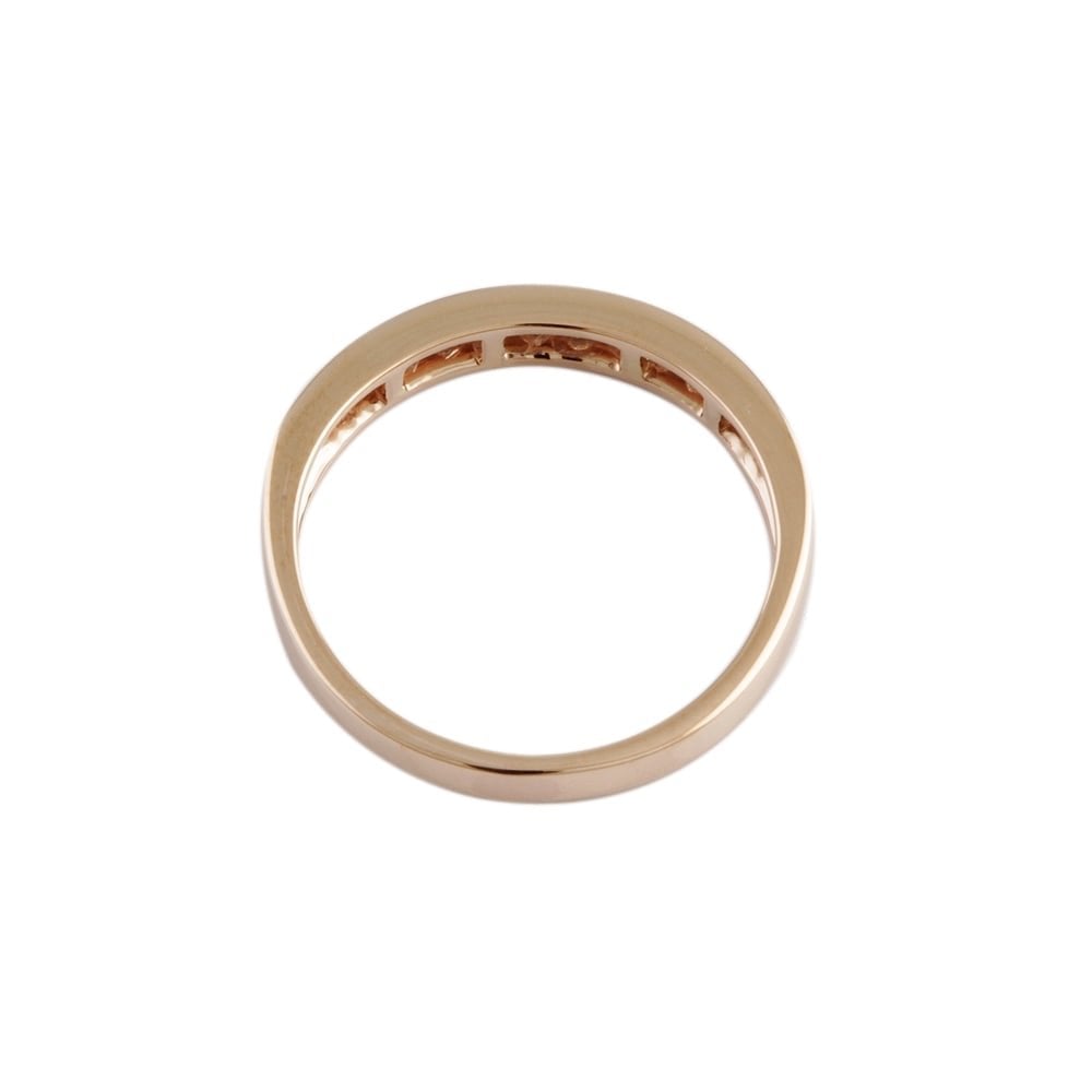 9ct Rose Gold Diamond 0.51ct Half Eternity Ring