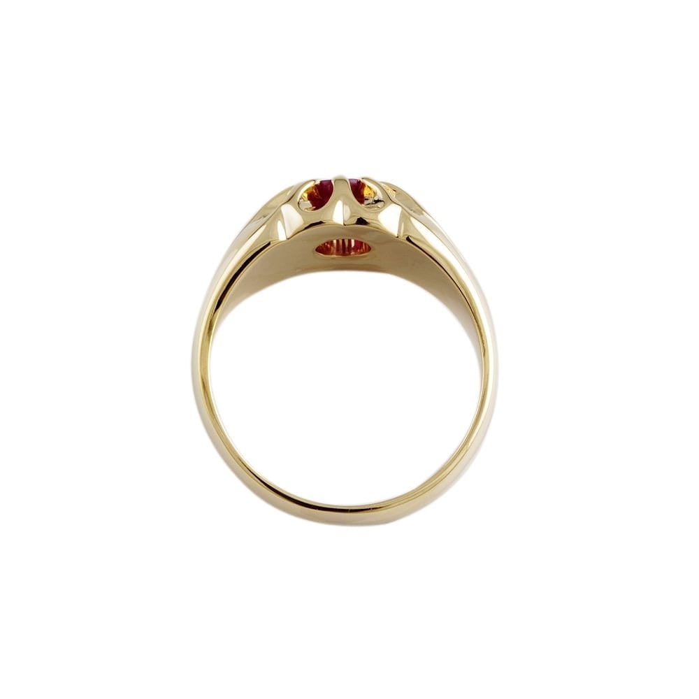 9ct Yellow Gold Ruby Gents Ring 0.91ct