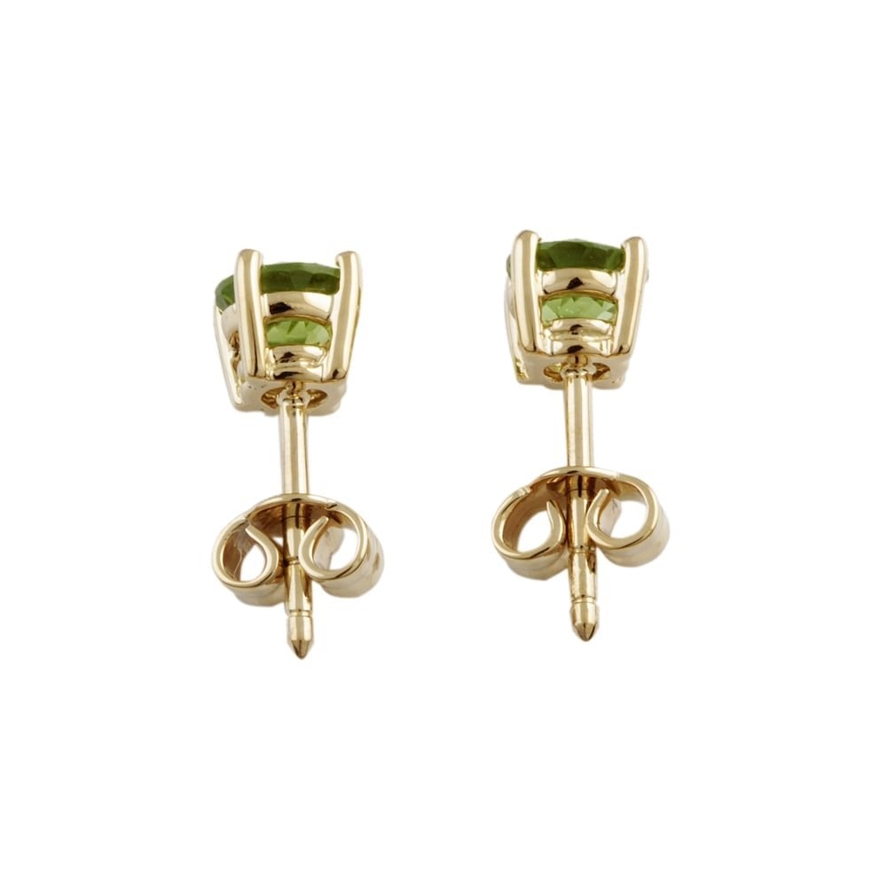 9ct Yellow Gold Peridot 1.30ct Stud Earrings