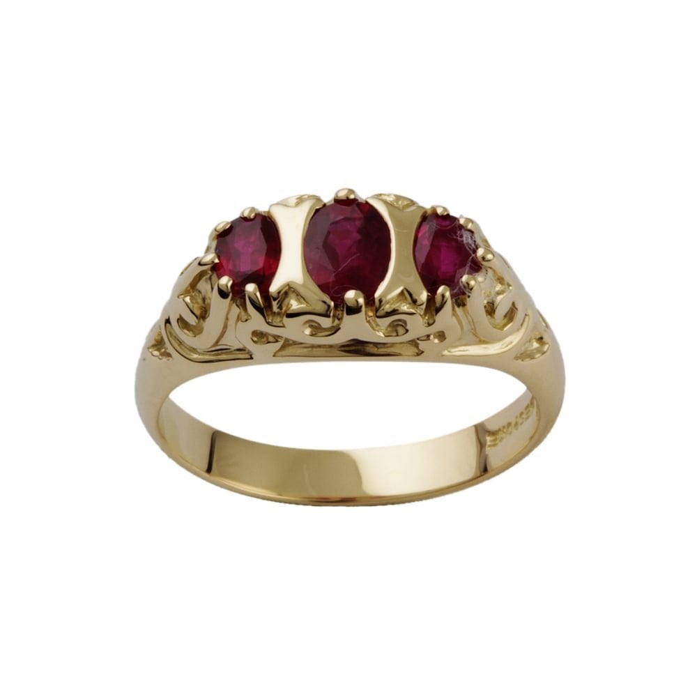 9ct Yellow Gold Ruby 0.90ct Dress Ring
