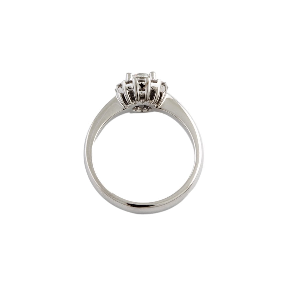 White Gold 0.57ct Round Diamond Cluster Ring