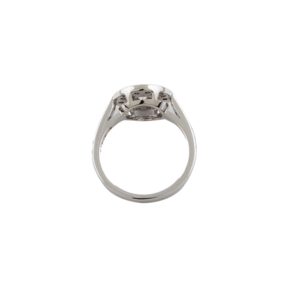 White Gold 0.84ct Round Diamond Set Cluster Ring