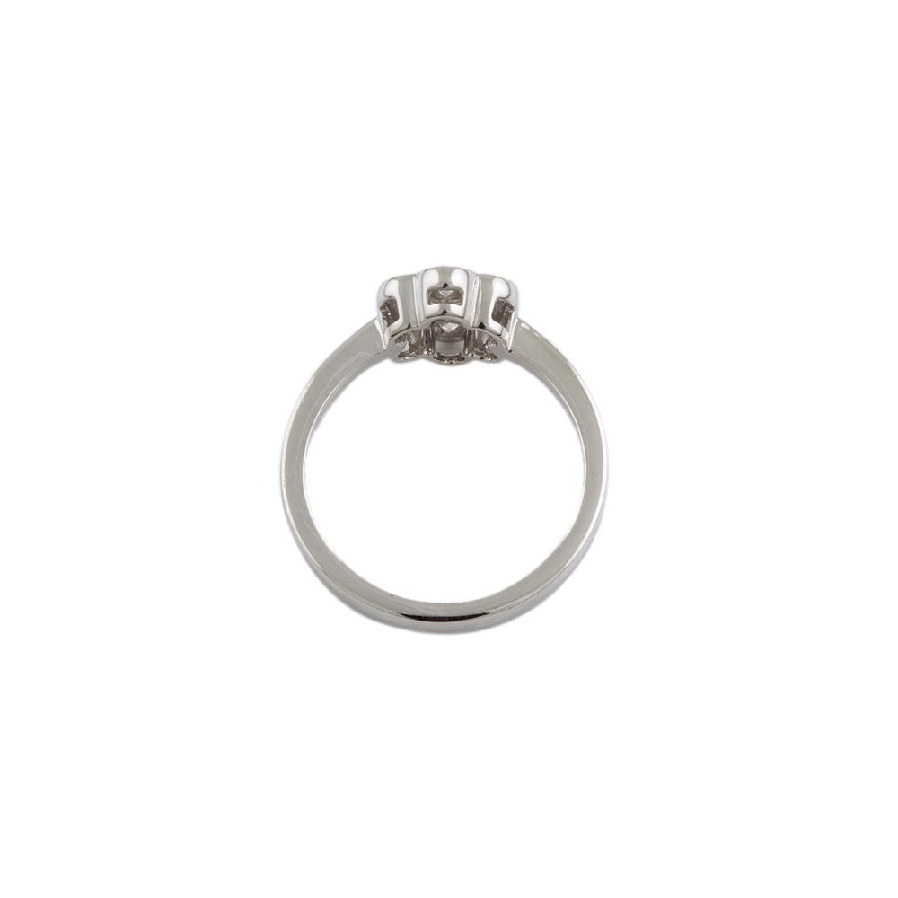 White Gold 0.48ct Round Diamond Set Cluster Ring