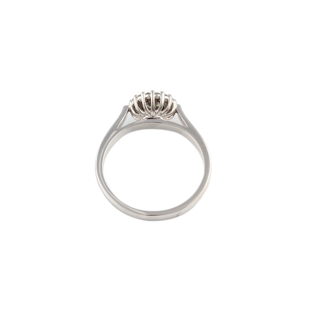 White Gold 0.46ct Round Diamond Set Cluster Ring