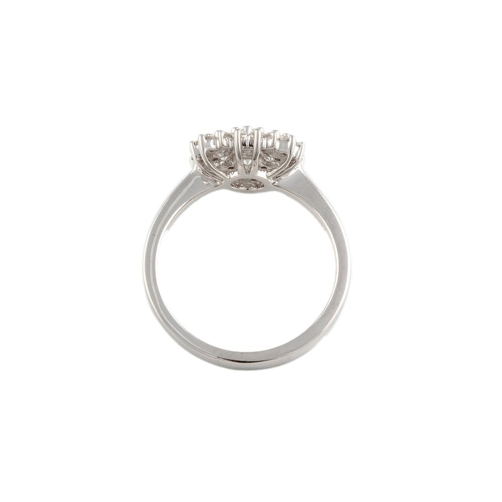 White Gold 0.57ct Round Diamond Set Cluster Ring