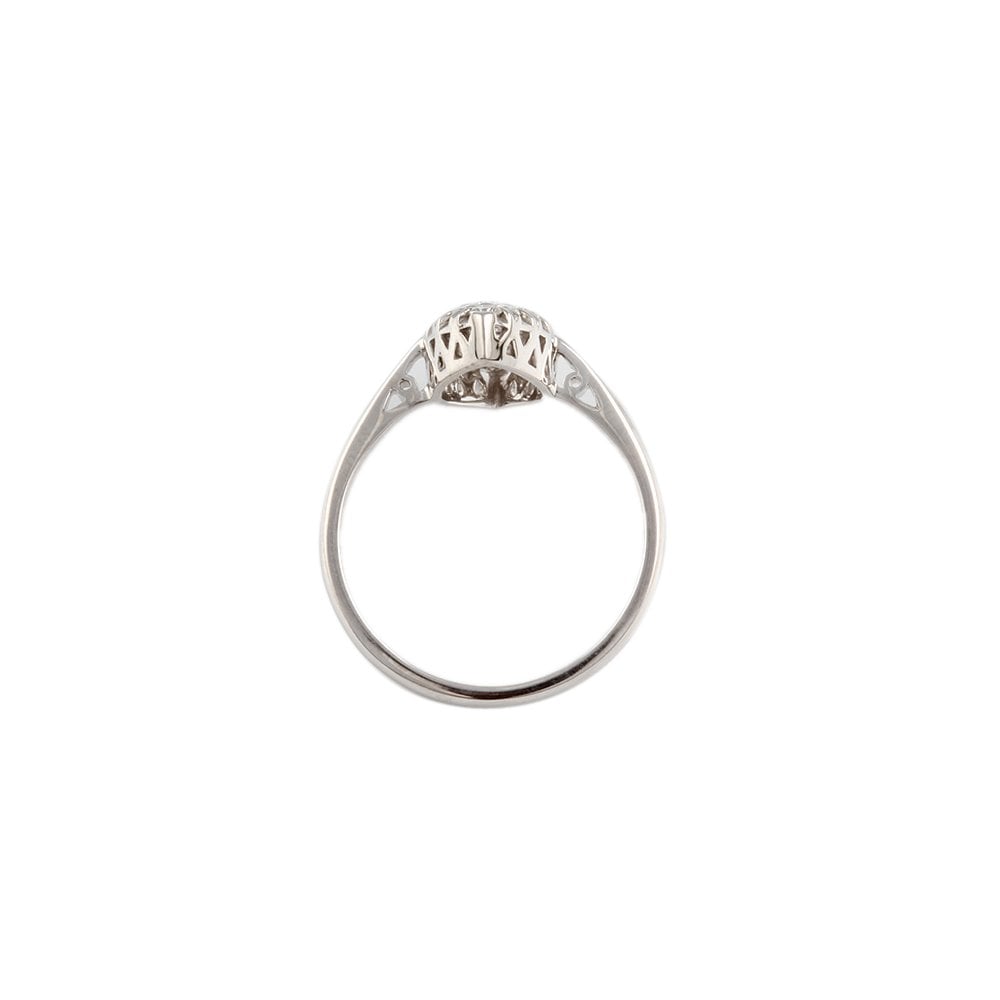 White Gold 0.58ct Round Diamond Set Cluster Ring