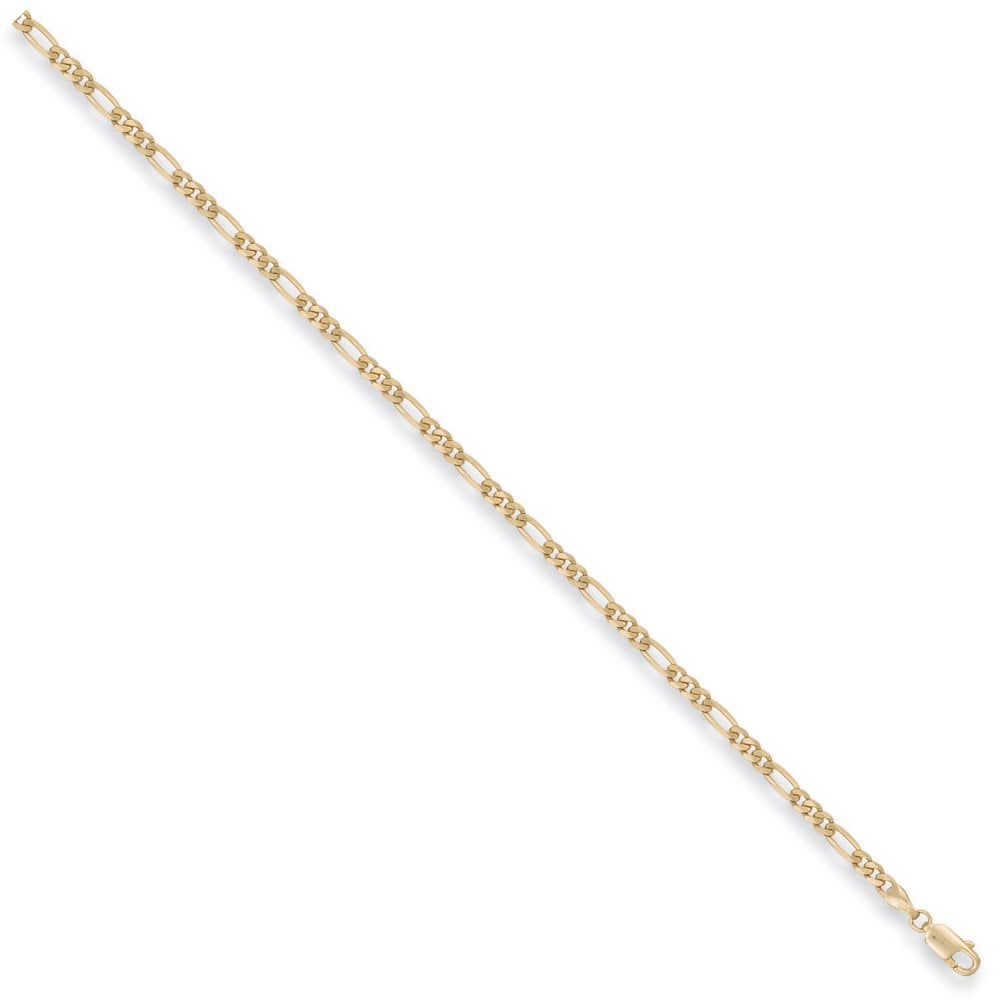 9ct yellow gold Figaro Bracelet / Chain 3.6mm