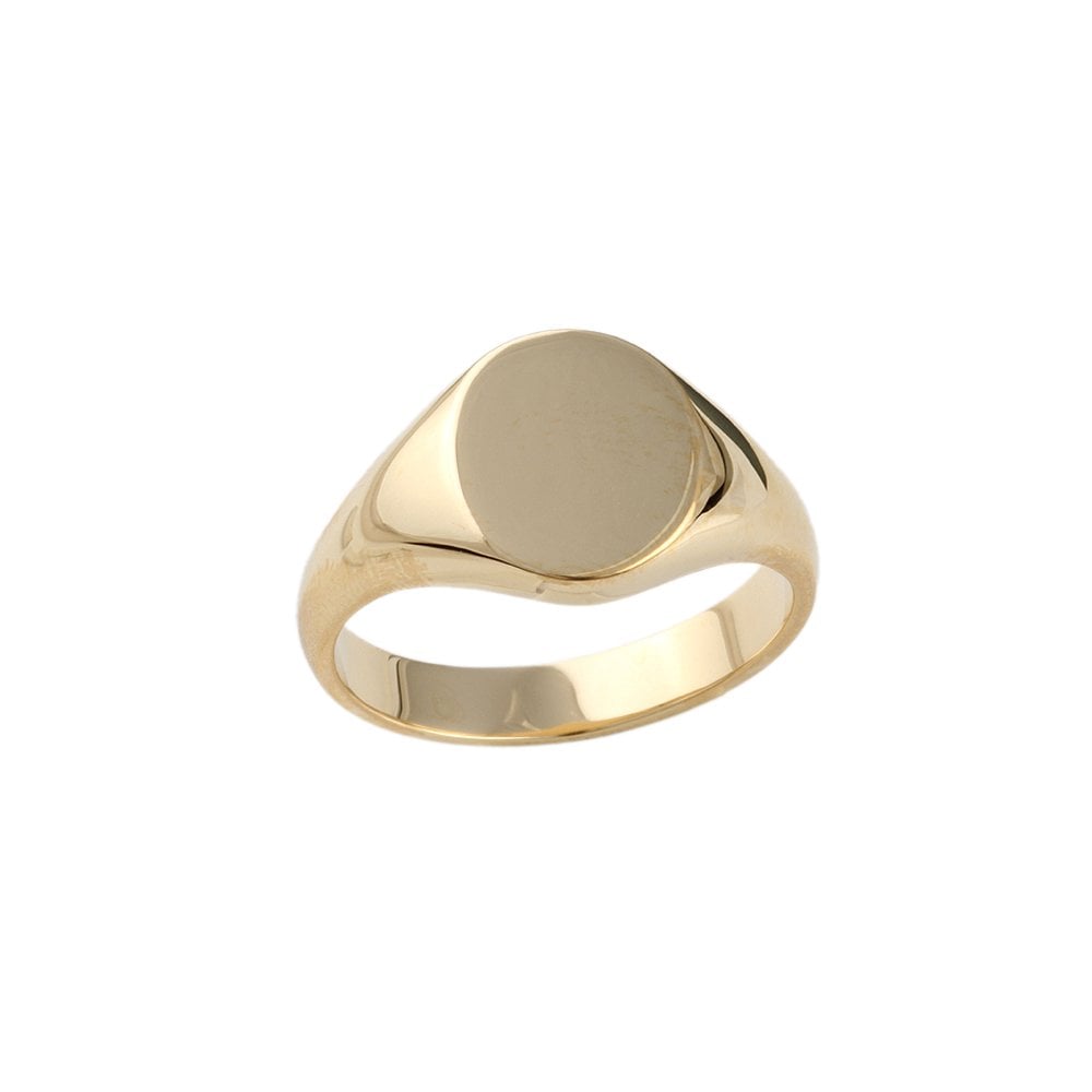Yellow Gold Oval Head Signet Ring