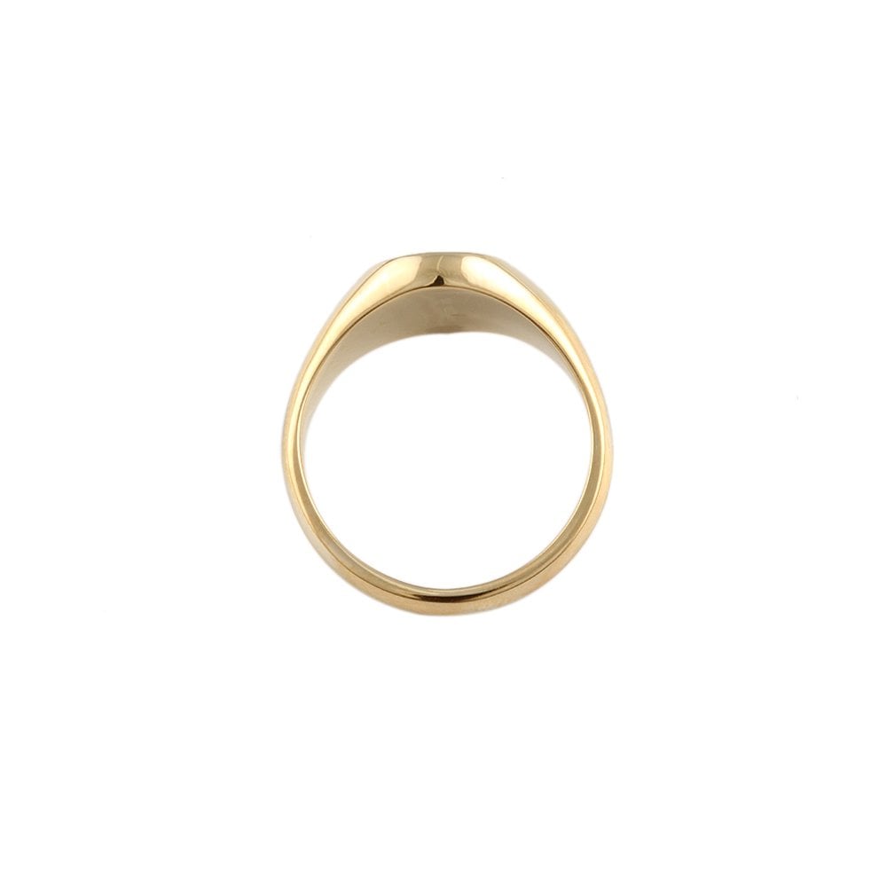 Yellow Gold Oval Head Signet Ring