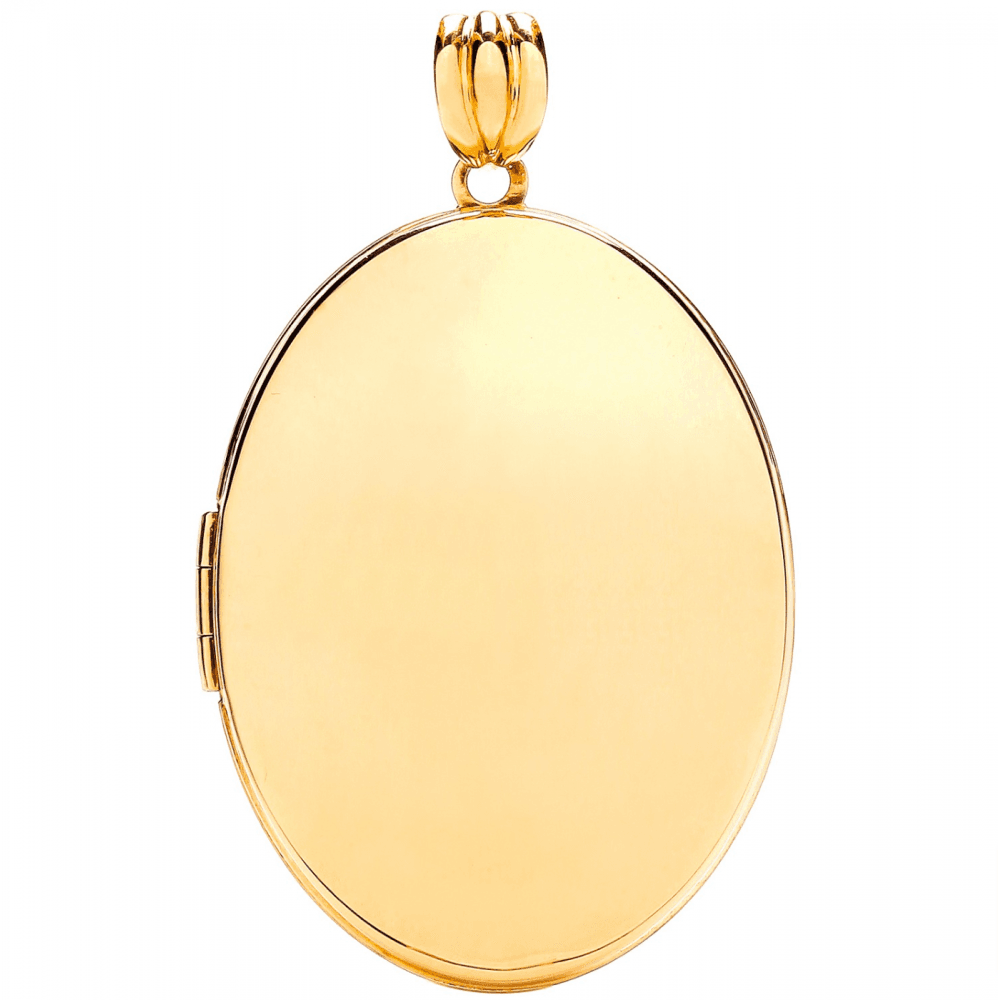 9ct Yellow Gold Oval Plain Locket