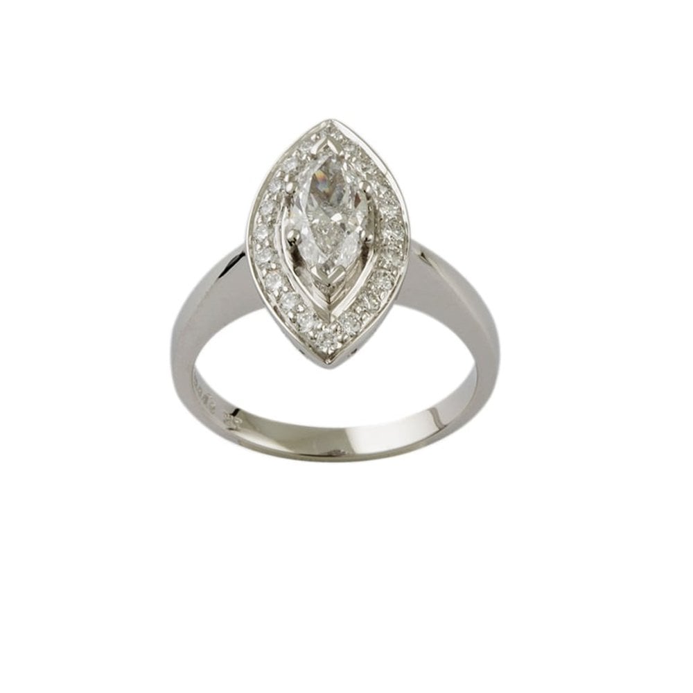 9ct White Gold 0.55ct Diamond Cluster Ring