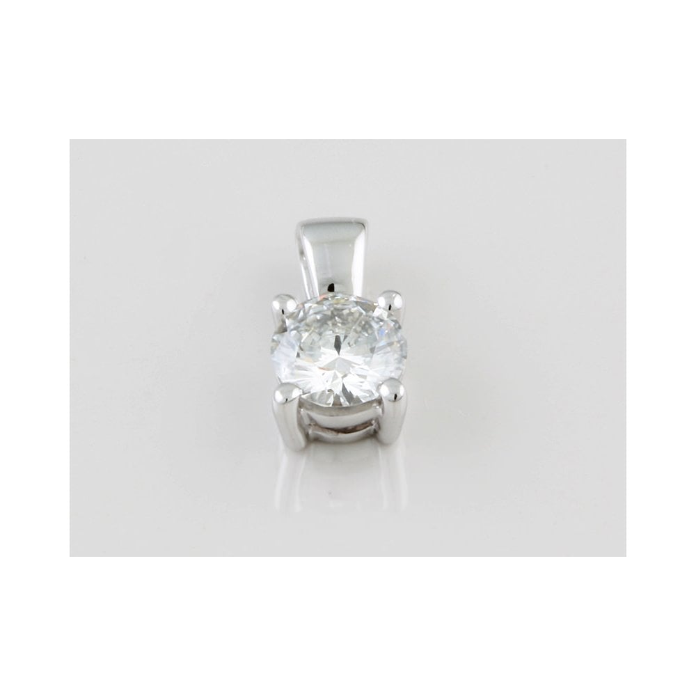 9ct white gold Diamond Solitaire Pendant 0.33ct