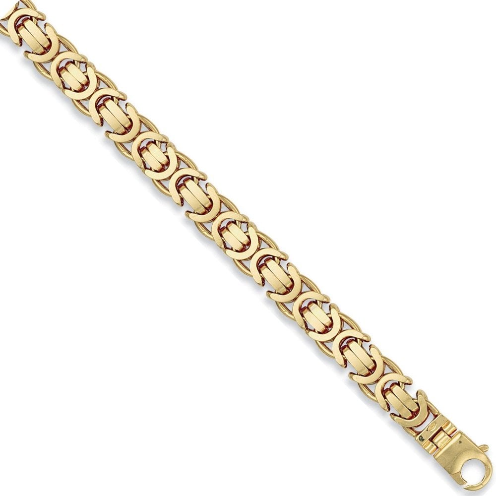 9ct Yellow Gold 8.4mm Byzantine Chain