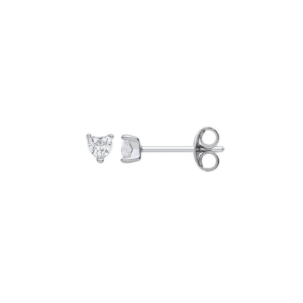 3mm Heart 925 Sterling Silver Stud Earrings (Pack of 5)