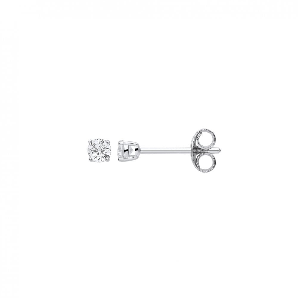 3mm Round 925 Sterling Silver Stud Earrings (Pack of 5)