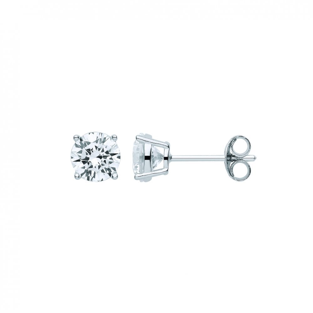 6mm Round 925 Sterling Silver Stud Earrings (Pack of 5)