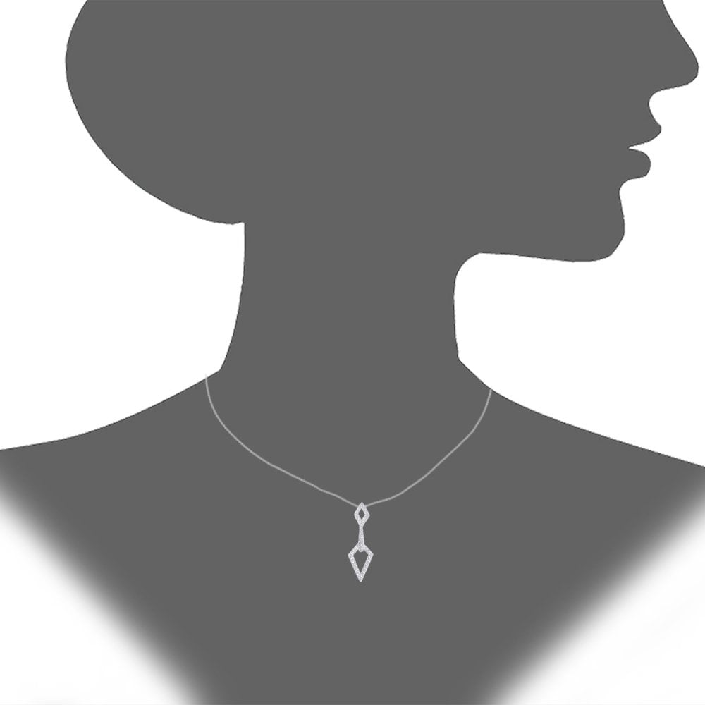 SPARKLD 18ct White Gold Diamond Pendant