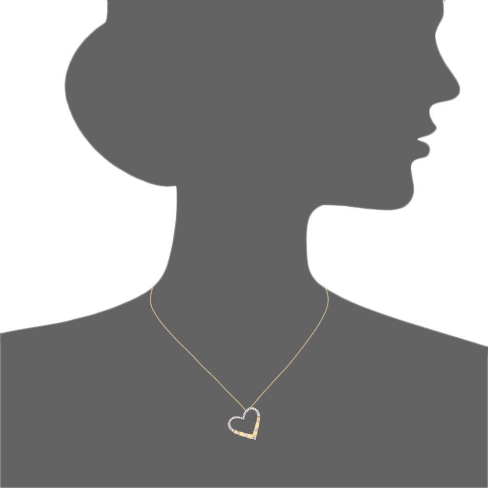 SPARKLD 18ct Yellow Gold 0.50ct Diamond Heart Pendant