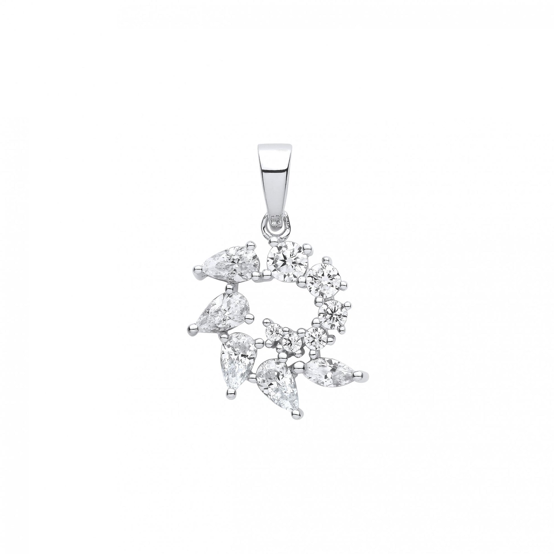 Silver CZ Fancy Pendant