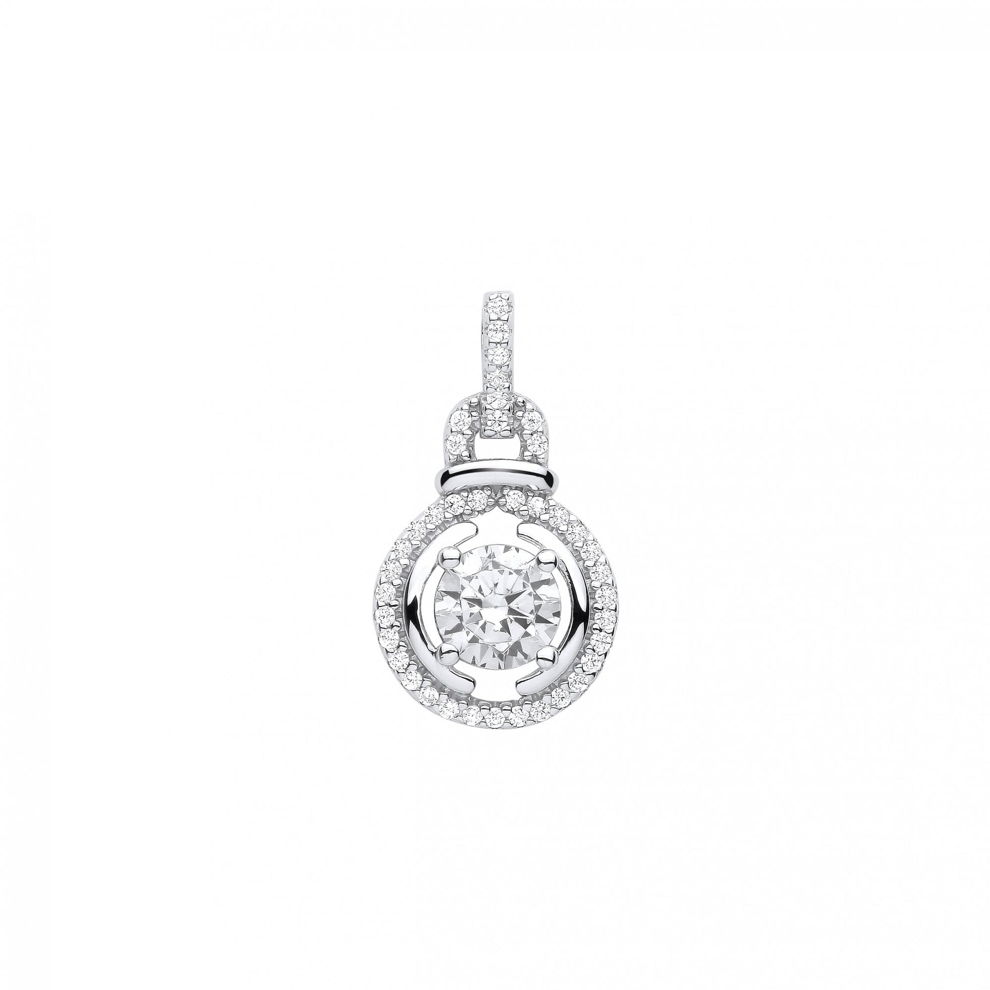 Silver CZ Fancy Pendant