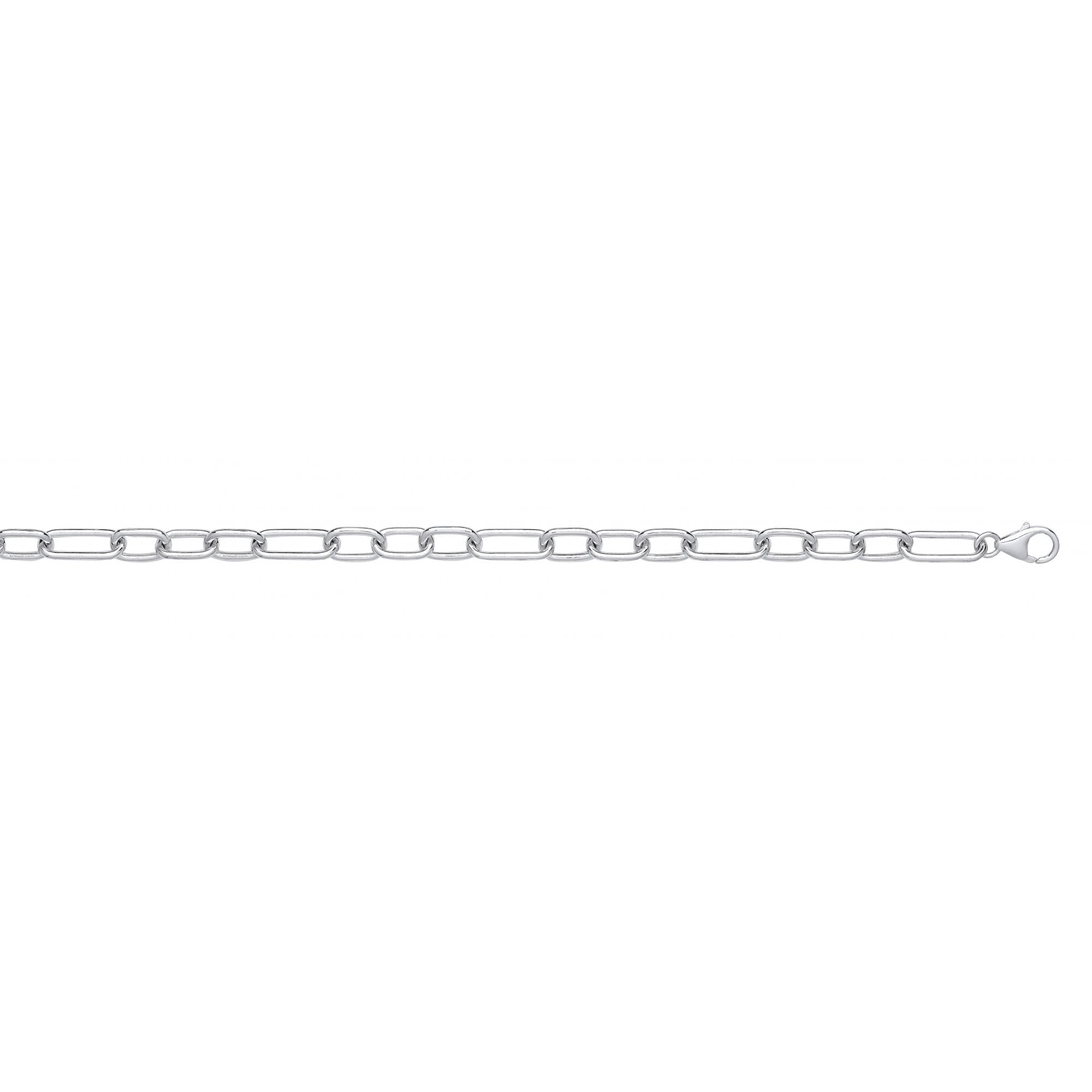 Silver Plate 22" Paper Link Necklace