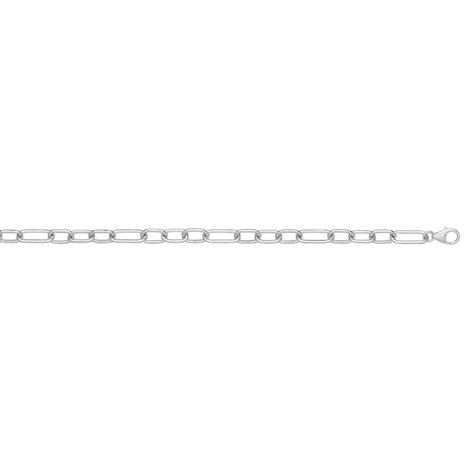 Silver Plate 22" Paper Link Necklace