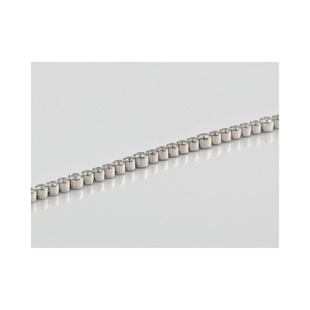 9ct White Gold Artisan Diamond Bracelet 3.18ct