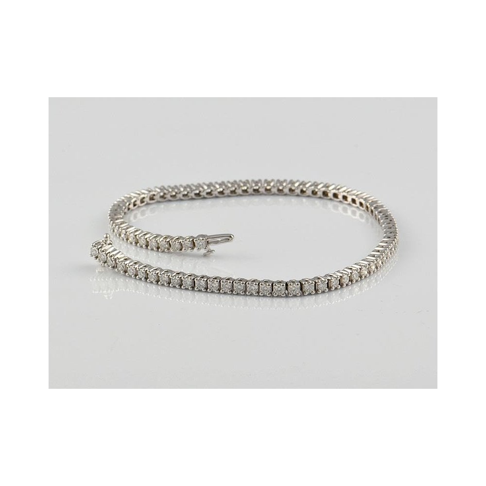 9ct White Gold Artisan Diamond Bracelet 3.00ct