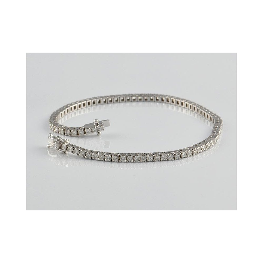 9ct White Gold Artisan Diamond Bracelet 3.09ct