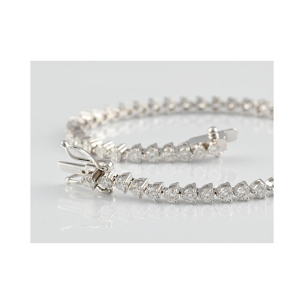 9ct White Gold Artisan Diamond Bracelet 4.07ct