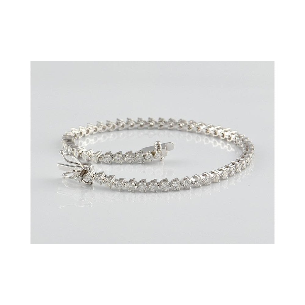 9ct White Gold Artisan Diamond Bracelet 4.07ct