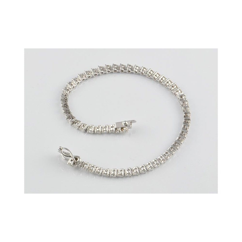9ct White Gold Artisan Diamond Bracelet 4.07ct