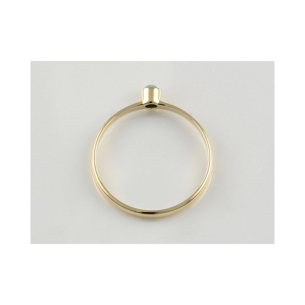 9ct Yellow Gold Turquoise Stacking Ring