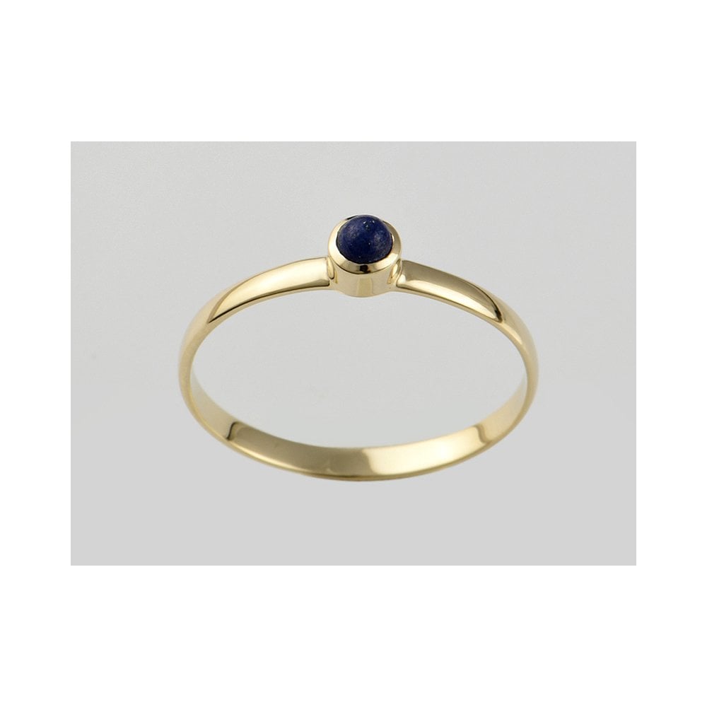 Yellow Gold Lapis Lazuli Stacking Ring