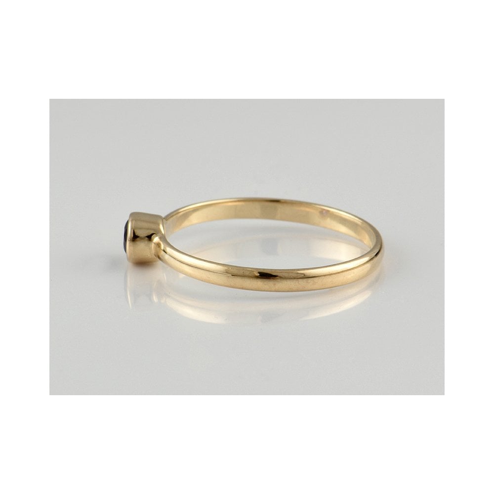 9ct Yellow Gold Amethyst Stacking Ring